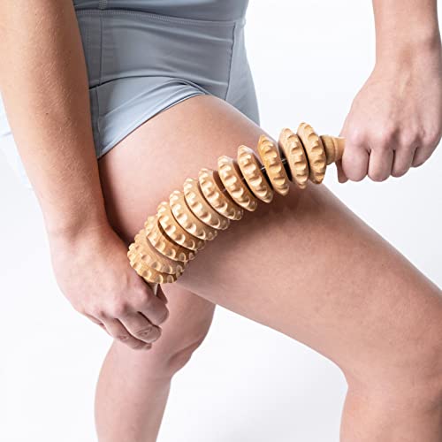 Body Back Wood Therapy Curved Roller for Maderoterapia, Lymphatic Drainage, Cellulite Massage, and Massage Rolling, Natural Muscle Massage Stick Tool for Massage and Relaxation - size: Curved