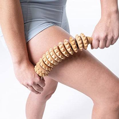 Body Back Wood Therapy Curved Roller for Maderoterapia, Lymphatic Drainage, Cellulite Massage, and Massage Rolling, Natural Muscle Massage Stick Tool for Massage and Relaxation - size: Curved