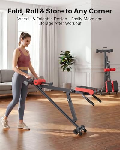 MERACH Roman Chair Back Extension, Adjustable Weight Bench, Home Gym Sit Up Bench for Glutes & Ab Workouts, Back Extension Machine, Hyperextension Roman Chair for Lower Back Pain Relief - size: Pro