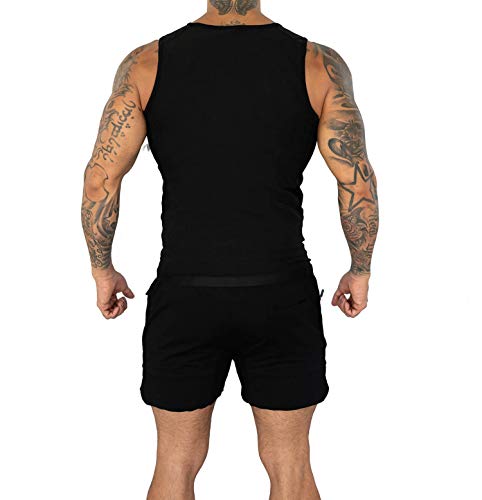 Kewlioo Men's Heat Trapping Zipper Sweat Enhancing Vest - Sauna Suit Shirt Compression Vest Shapewear Top for Gym Exercise - color: Black, size: 4X-Large-5X-Large