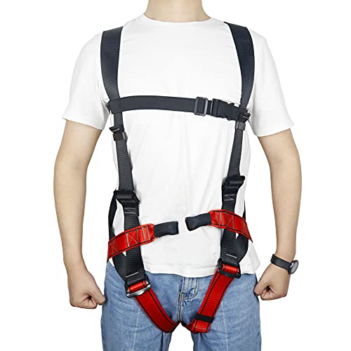 NewDoar Climbing Harness CE Certification Rock Climbing Rappelling Equipment Body Guard Protect Rappelling Rescuing Equip - color: Adult Full Body
