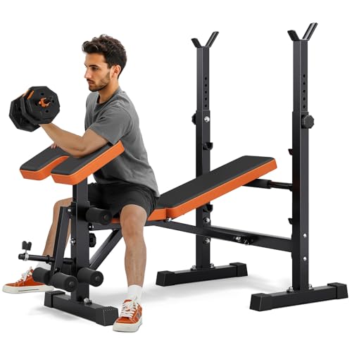 Adjustable/Foldable Weight Bench, 660LBS Home Gym Workout Bench Lifting Sit-up Exercise Bench for Bench Press