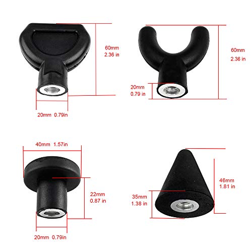 9pcs Jigsaw Massage Adapter Bits Attachment Tips Percussion Massager Ball Heads for Muscle Relaxation