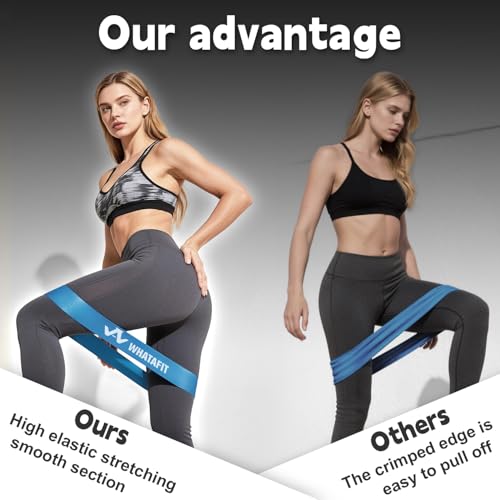 WHATAFIT Resistance Loop Exercise Bands, Latex Elastic Workout Bands for Men and Women, for Home Fitness, Stretching, Strength Training
