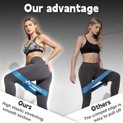 WHATAFIT Resistance Loop Exercise Bands, Latex Elastic Workout Bands for Men and Women, for Home Fitness, Stretching, Strength Training