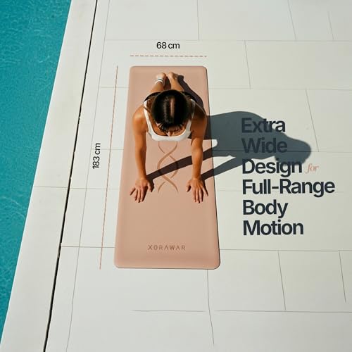 Natural Rubber Workout Mat with Bag | Thick Rubber mat 4.5 mm | Non Slip Yoga Mat Non Slip| Gym Mats for Home Gym Floor Mat, Home Exercise Mats for Home Workout Accessories, Fitness Mat, Workout Mats for Home Gym, Yoga Matt, Stretching Mat, Thick Exercise