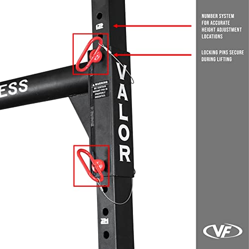 Valor Fitness BD-21 Yoke Rack Strongman Equipment J Hooks Squat Rack and Bench Press Pull Up Bar Optional Safety Spotter Arms - style: BD-21 Yoke