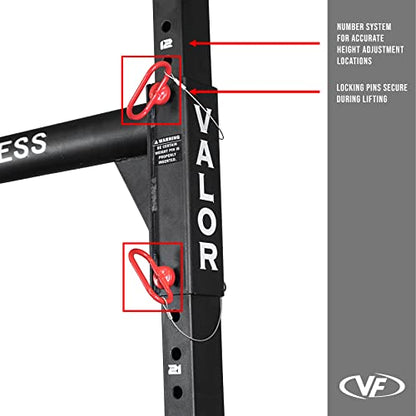 Valor Fitness BD-21 Yoke Rack Strongman Equipment J Hooks Squat Rack and Bench Press Pull Up Bar Optional Safety Spotter Arms - style: BD-21 Yoke