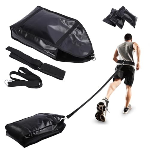 Adjustable Weight Sled Trainer Sandbag Sled Trainer with 3 Weight Sandbags for Speed Training Indoor Outdoor