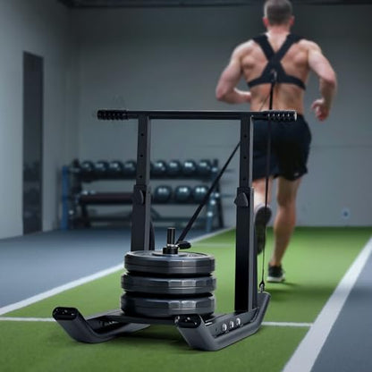 VEVOR Weight Sled,Workout Sled for Push-Pull Running & Strength Training - color: Black