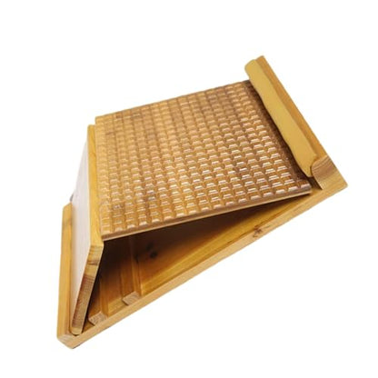 Folding Wooden Stretching Board Leg Stretcher Nonslip Fitness Board for Foot Massage Flexibility Homes Gym Fitness