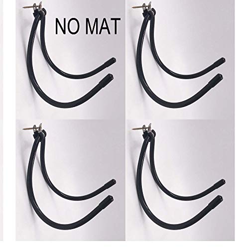 Yoga Mat Foam Rollers Wall Rack Wall Storage Mount Wall Holder Storage Shelf for Foam Rollers and Yoga Mat, Up to 8 Inch Diameter - No Mat -4/PK