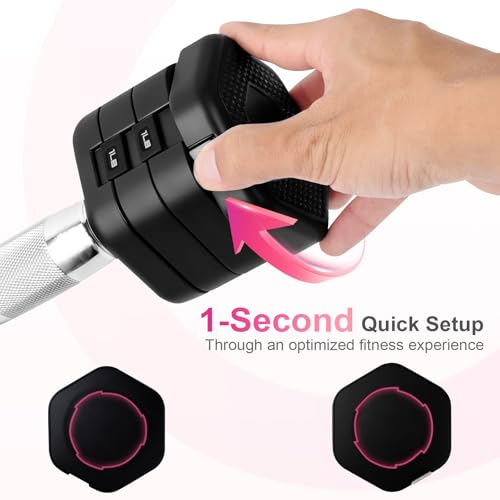 Adjustable Dumbbell Set of 2, Total 20 LB Pair (4,6,8,10 LB) - color: Black