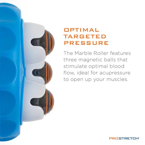 ProStretch Marble Roller, Hand-Held Portable Massage Tool with Magnetic Balls for Acupressure and Muscle Soreness Relief