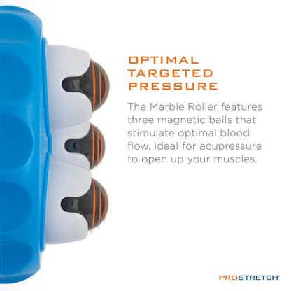 ProStretch Marble Roller, Hand-Held Portable Massage Tool with Magnetic Balls for Acupressure and Muscle Soreness Relief