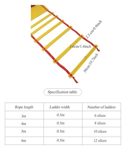 Agility Ladder Cones Football Training, Speed Agility Training Set, for Indoor/Outdoor Personal Training