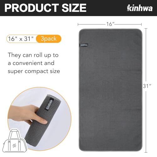 Gym Towels - Absorbent Wicking Workout Towels, Quick Dry & Compact, Ideal for Yoga, Fitness, Treadmill or Indoor Bike