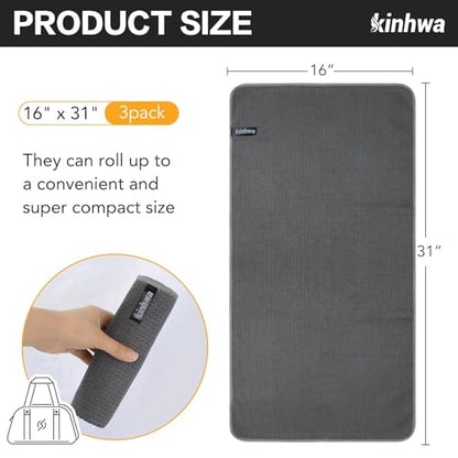 Gym Towels - Absorbent Wicking Workout Towels, Quick Dry & Compact, Ideal for Yoga, Fitness, Treadmill or Indoor Bike