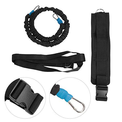 Dynamic Training Belt Multi-Functional Running Exercise Bands Acceleration Speed Elastic Cord Rope for Sports Strength Running(6 * 10 * 1m)