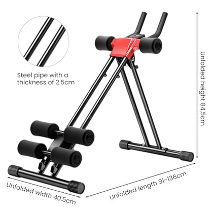 Ab Workout Equipment | Full Body Ab Trainer Machine | 5 Adjustable Heights | Fitness Equipment for Home Gym | Workout Machines for Abdominal Exercise and Strength Training | Women Men