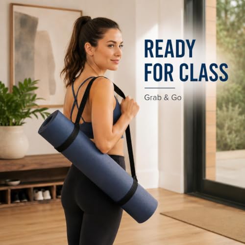 Toddmomy 4pcs Yoga Mat Straps for Carrying, Adjustable Non-Slip Sling 31 Inch Yoga Mat Carrying Straps