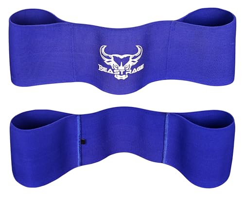 Fitness Bench Press Strength Band, Adjustable Weightlifting Slingshot Blaster,Weight Lifting Resistance Band, Bench Press Slingshot for Elbow Fitness,Chest Builder,Powerlifting - color: Navy, size: Medium