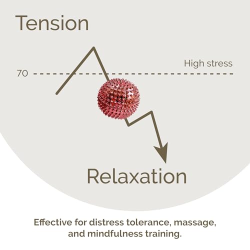 2X Spiky DBT Skill Balls | 2inch | Magnetic Stress Relief Balls | Spiky Massage Balls for Relaxation, Tension Release, Focus & Mobility (Rose Gold) - color: Rose Gold