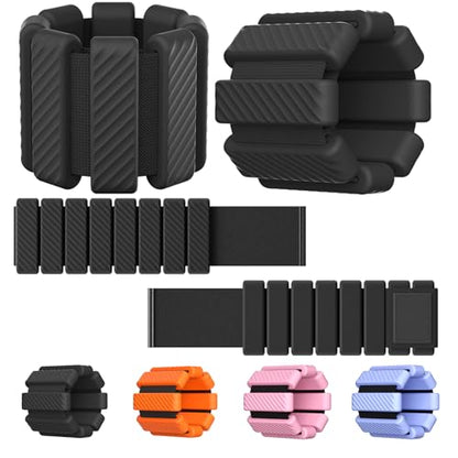 Wrist & Ankle Weights for Women, Wearable Strong Arm & Leg Weights Set of 2(1Lbs Each), Adjustable Ankle Weights for Walking, Yoga, Dance, Barre,Gym,Exercise,Pilates,Walking Running - color: Black