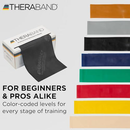 THERABAND Resistance Band Black, Special Heavy, 6-Yard Roll, Latex - color: Black - Special Heavy