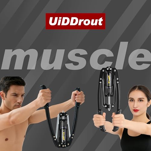 Hydraulic Arm Trainer, 1/3-in-1 Adjustable 22-440lbs Chest Expander with Ab Roller Wheel, Home Gym Full Body Fitness Equipment for Arm Chest Shoulder Abdominal Muscle Training for Men Women
