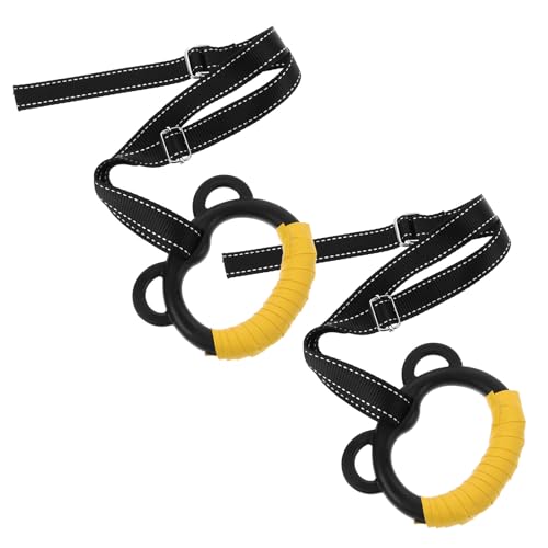 Beavorty Gymnastics Rings Set for Pull-up Exercise and Strength Training, Adjustable Fitness Hanging Rings with Durable Straps for Indoor Home Workout and Sports Training