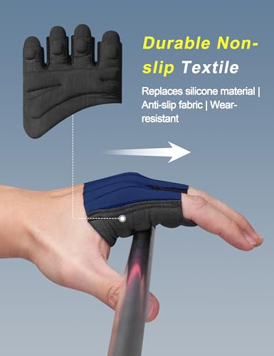 KUTOOK Weight Lifting Gloves Men Women One Piece Anti-Slip Workout Gloves - color: Navy Blue, size: Small