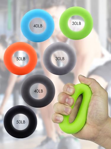 Smooth Grip Ring, Silicone Grip Ring, Adjustable Finger Exerciser, Suitable For Finger Exercise & Hand Strength Training - color: Green
