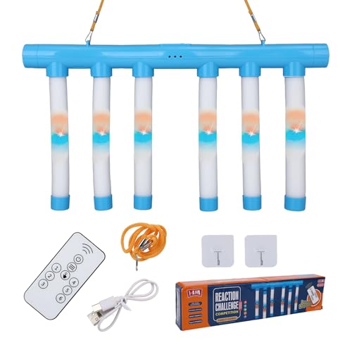 Reflex Challenge Game Set with Light Effects,Drop Stick Game for Reaction Training, Hand Eye Coordination Training Toy for Family Party - color: Blue