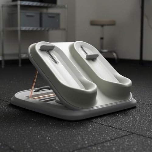Milageto Foldable Calf Stretching Board Ankle Restorative Slant Board Injury Precaution Fitness Equipment for Recovery Patients, Athletes, Gym , Gray