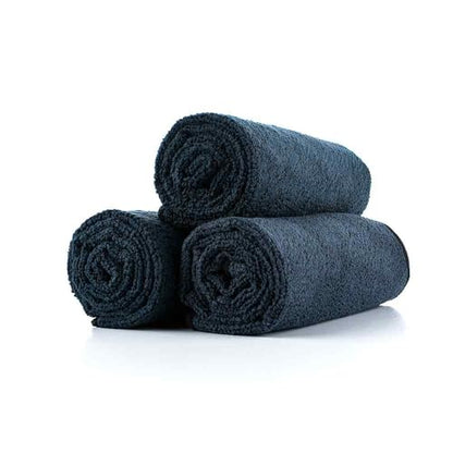 The Rag Company - Sport & Workout Towel - Gym, Exercise, Fitness, Spa, Ultra Soft, Super Absorbent, Fast Drying Premium Microfiber, 320gsm, 16in x 27in, Midnight (3-Pack)