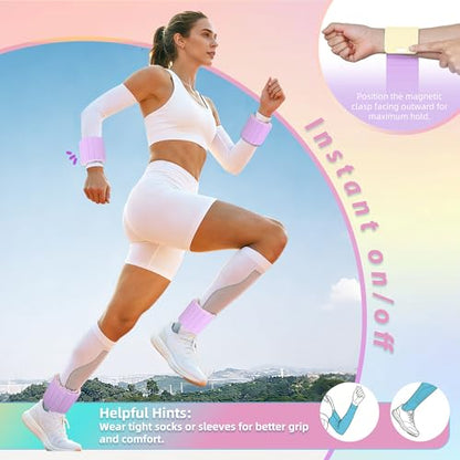 BECOJADDE Wrist Weights Ankle Weight for Women 1 Pair (1.1 lb/2.2 lb Each) - color: Yellow Lavender, size: 2.2 Lb Pair (1.1 Lb Each)