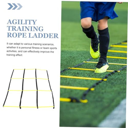 PRETYZOOM Portable Agility Ladder for Soccer Training with Ninesquare Design Material Football Workout Ladder for Speed Footwork and Versatile Team Athletic Drills