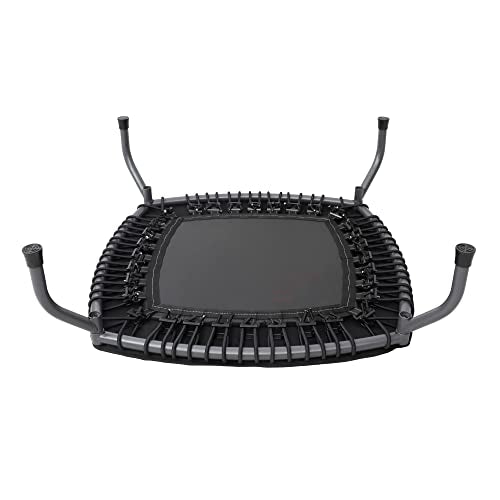Sunny Health & Fitness Springless Mini Fitness Trampoline – Premium Adjustable Bungee-Style Indoor/Outdoor Exercise Rebounder for Quieter and Safer Workouts