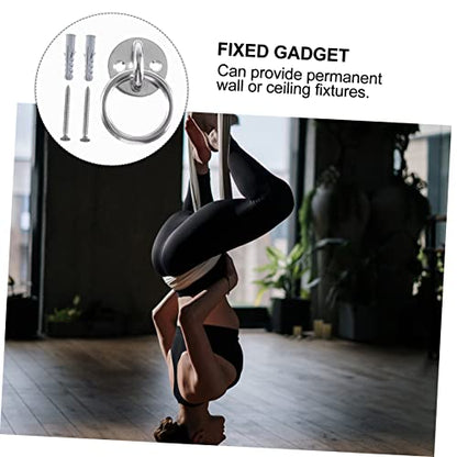 NOLITOY 2sets Heavy Duty Hooks Wall Mount Suspension Trainer Bracket Ceiling Anchor for Gymnastics Rings Swings Cable Ropes