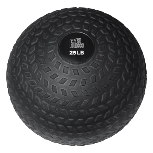 Fitness First Slam Ball, Easy-to-Grip, Sand-Filled Medicine Ball for Exercise and Workout, Ideal for Weight Training, Cross-Training, Cardio, and Plyometric Workout, Available in Different Weights