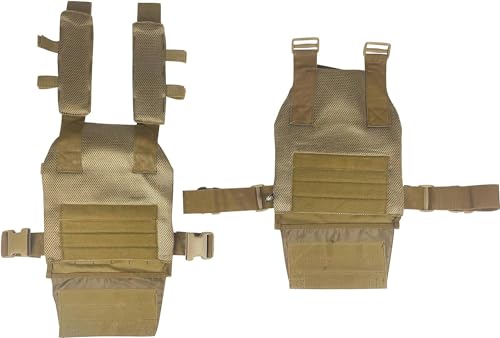 Tactical Adjustable Weighted Vest for Men and Women WODs, Strength Endurance Training Fitness Workouts Running - Quick Release, Molle System - color: Tan