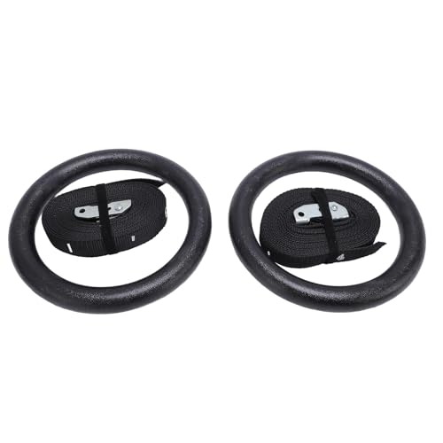 Qiilu Strength Training Gymnastic Rings 661.38lb Load Bearing Double Exercise Rings Workout Equipment with Adjustable Numbered Straps for Home Gym Training