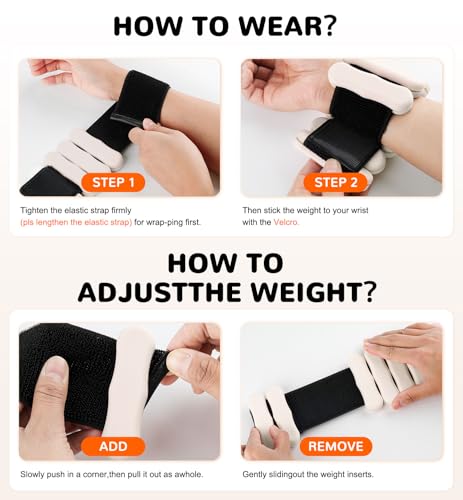 Ankle and Wrist Weights for Women & Men, Adjustable Arm & Leg Weights Set of 2 (1 lb/2 lb Each) Soft Silicone Weighted Bands Weighted Bracelet for Pilates Yoga Dance Walking Running Swimming Water Pool Home Gym Fitness Workout Jogging Gymnastics Aerobics
