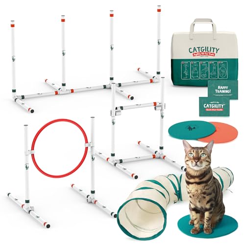 Catgility™ Cat Agility Equipment, Hurdles, Poles, Hoop & Tunnel