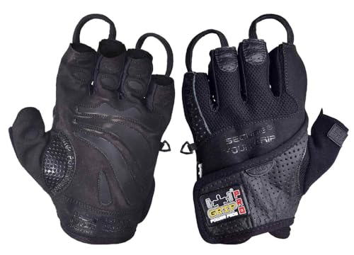 Gym Gloves Protect Your Hands & Improve Your Grip Weightlifting Grips - color: Black, size: Small