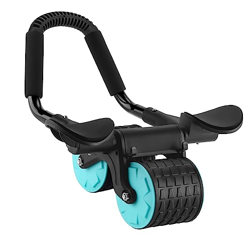 Uota Elbow Support Automatic Rebound Abdominal Wheel，Ab Roller for Abdominal Exercise Machine，Abs Workout Equipment，Dolly Core Strengthening Trainer Fitness Belly Training - color: Black & Blue