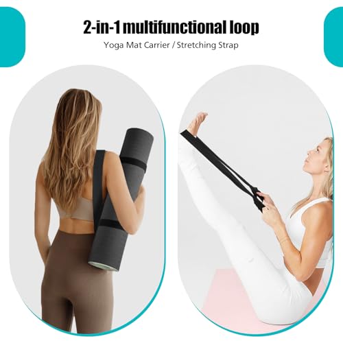 Yoga Mat Carrier Strap, Adjustable Thick Straps Sling for Carrying Large Mats, Stretching Band