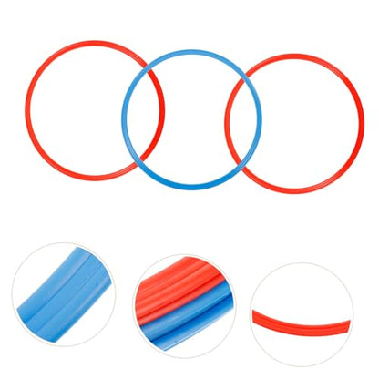 Gatuida Soccer Training Rings Set 6 Pieces 3 Colors Agile Training Hoop Ring for Boys and Girls Safe Abs for Footwork Drills Random