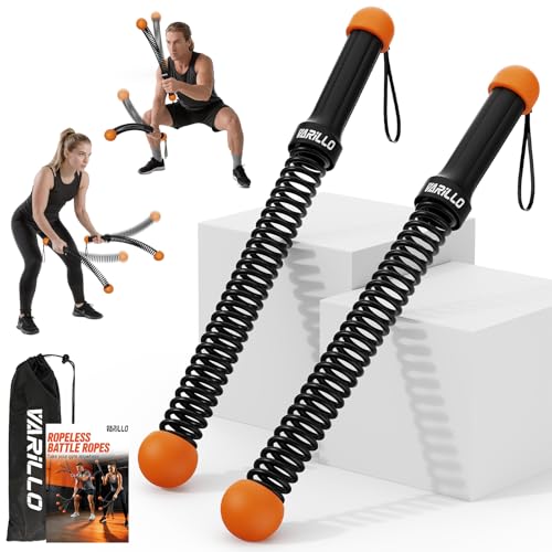 Ropeless Battle Ropes for Home Gym, Portable Cordless Weighted Battle Rope - size: Standard Orange